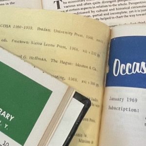 Copies of the Occasional Bulletin from the Missionary Research Library laid out with its masthead featured.